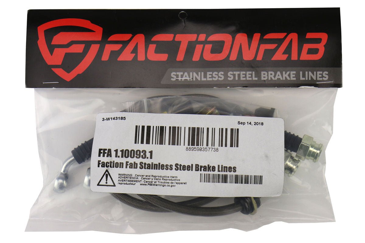 FactionFab Rear Stainless Steel Brake Lines Subaru WRX 2008 - 2018 - JDMuscleFFA1.10093.1