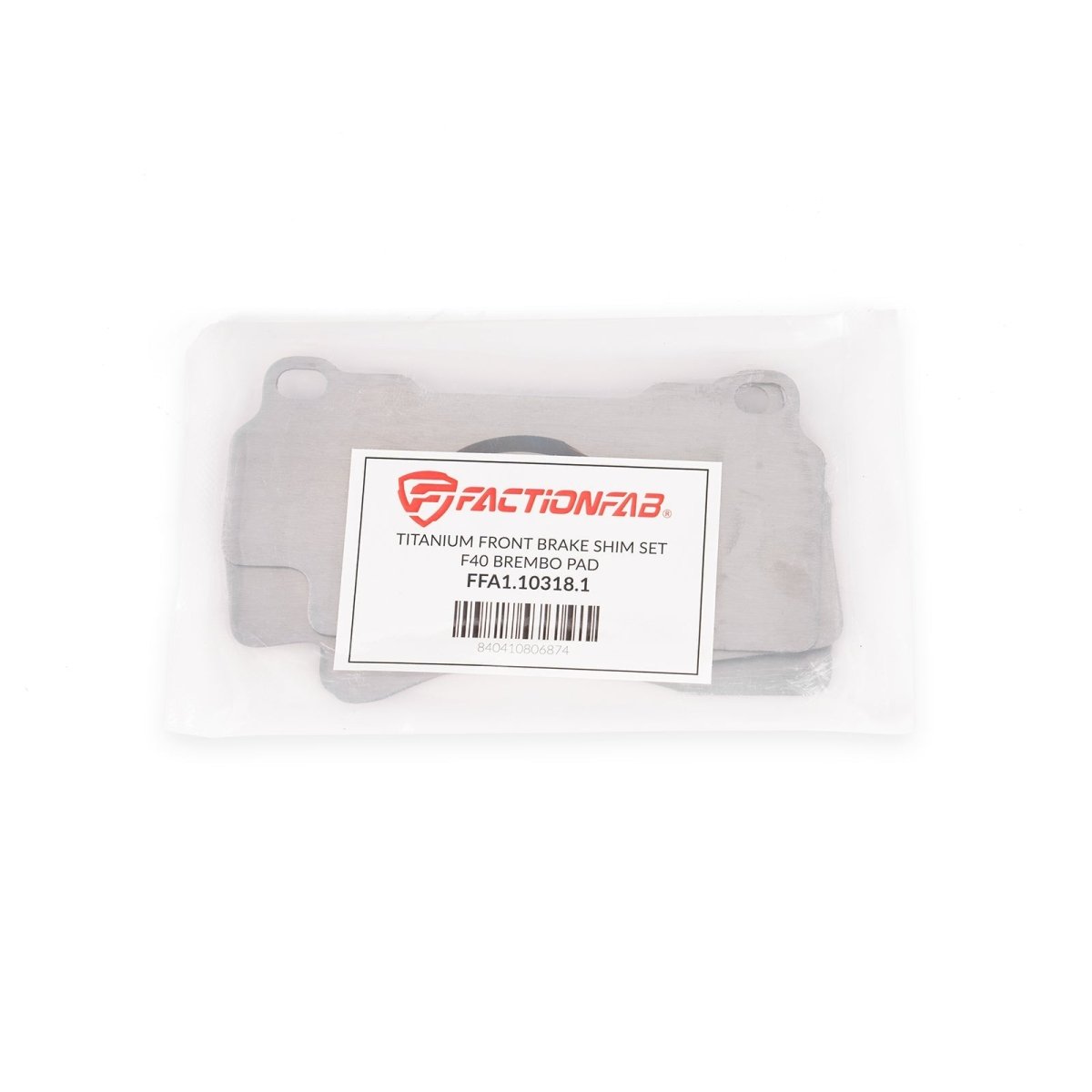 FactionFab Titanium Front Brake Shim F40 Brembo Pad - JDMuscleFFA1.10318.1