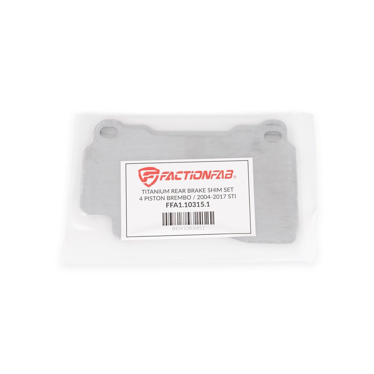 FactionFab Titanium Front Brake Shim Set 4 Piston Brembo / 2004 - 2017 STI - JDMuscleFFA1.10315.1