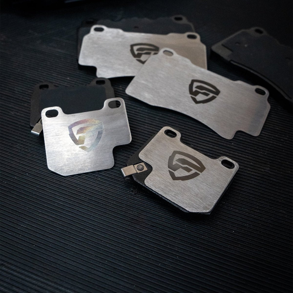 FactionFab Titanium Rear Brake Shim Set 2 Piston Brembo / 2004 - 2017 STI - JDMuscleFFA1.10315.2