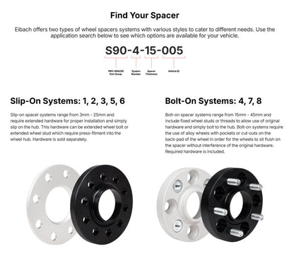 Eibach [06-11 Civic] PRO-SPACER 20mm Wheel Spacers, 5x114.3 Bolt Pattern, 64mm Hub - Black