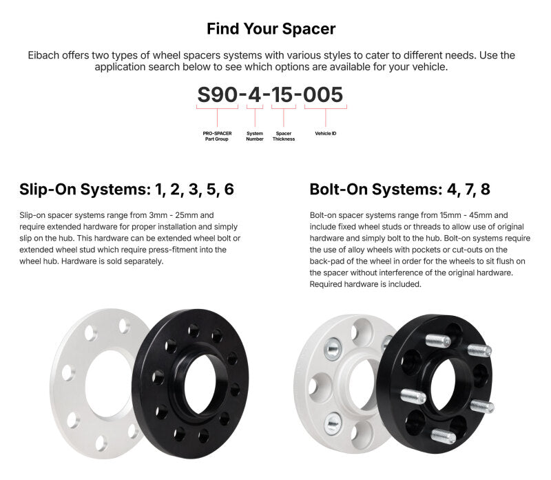 Eibach 03-08 350Z Pro-Spacer Wheel Spacers - 25mm, 5x114.3, 66.1mm Hub Center