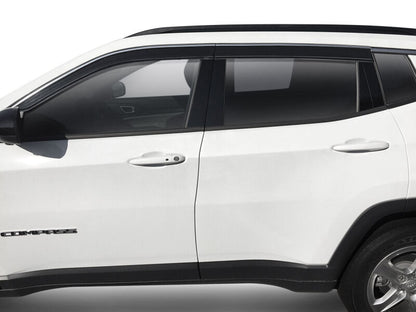 Husky Liners [22-24 Civic] Ventvisor Low Profile 4-Piece Window Deflectors - Smoke with Chrome Trim, Part HSL2884055