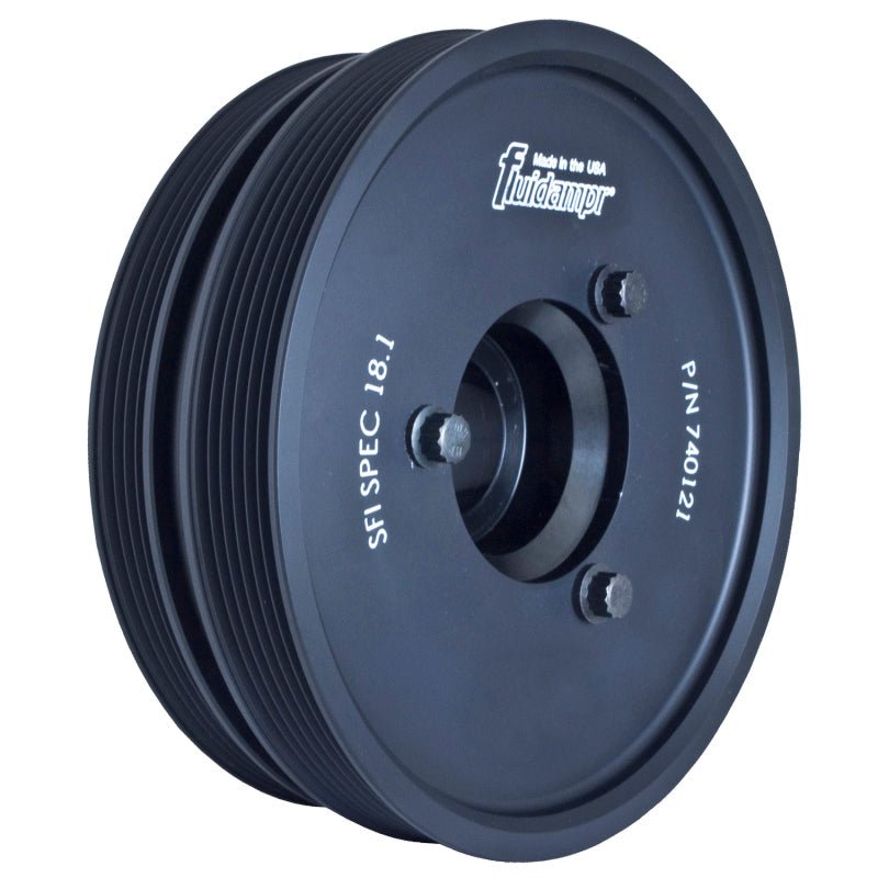 Fluidampr LS Small Block Chevy Harmonic Balancer for Corvette and Cadillac CTSV - Steel, Black Zinc, 7 - 1/2" Diameter | fdr740121 - JDMuscleSPK250796