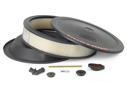 Ford Racing Air Cleaner Kit - Black Crinkle Finish w/ Red Mustang Emblem - JDMuscleShop the look 2frp302-362