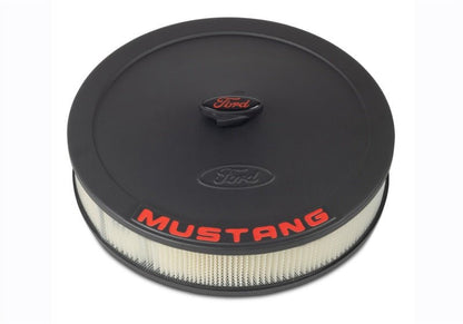 Ford Racing Air Cleaner Kit - Black Crinkle Finish w/ Red Mustang Emblem - JDMuscleShop the look 2frp302-362