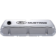 Ford Racing Ford Mustang Logo Stamped Steel Chrome Valve Covers - JDMuscleShop the look 2frp302-100