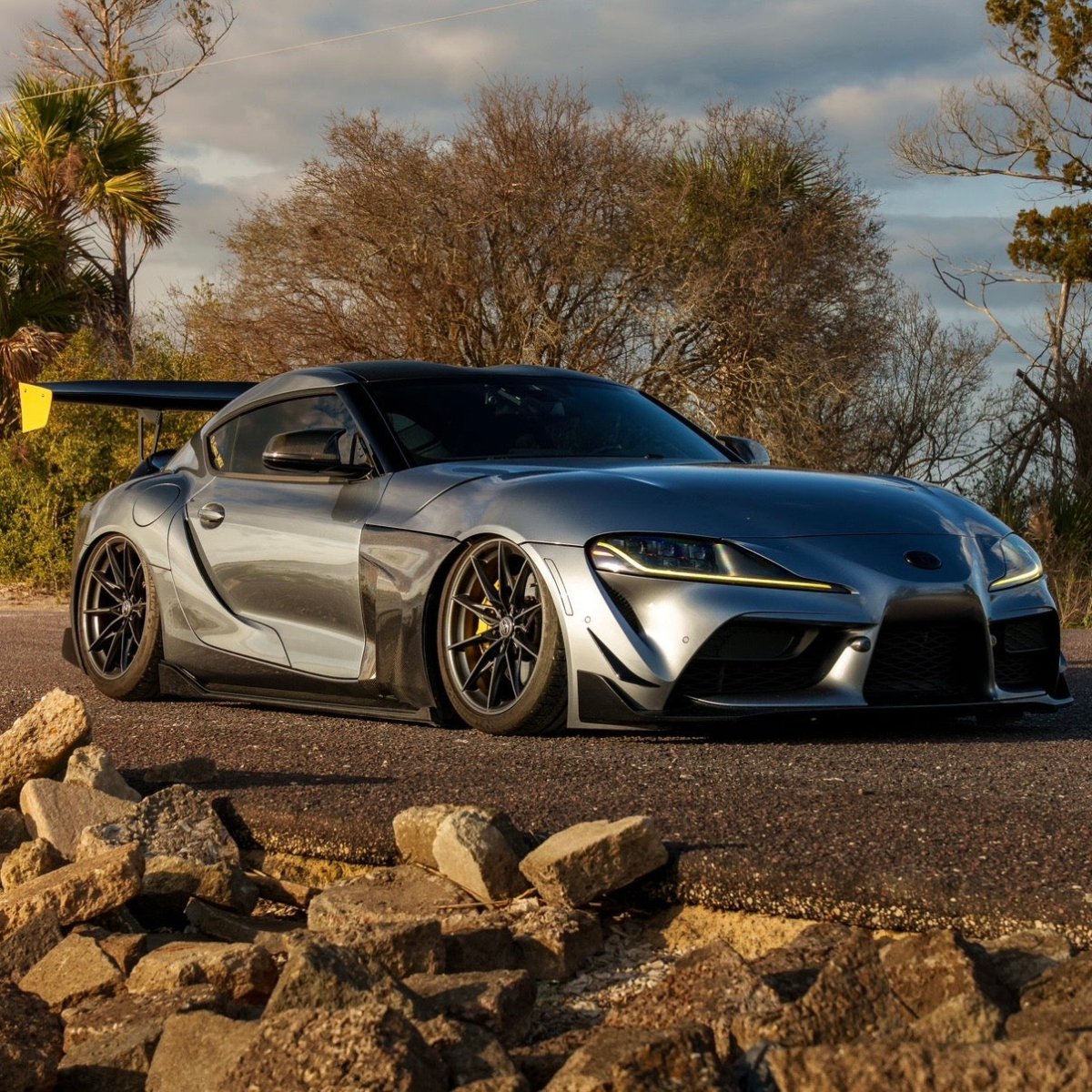 Front Bumper Canards for GR Supra (A90/91) - JDMuscleOEMPD-A90-FBC-SBSatin Black