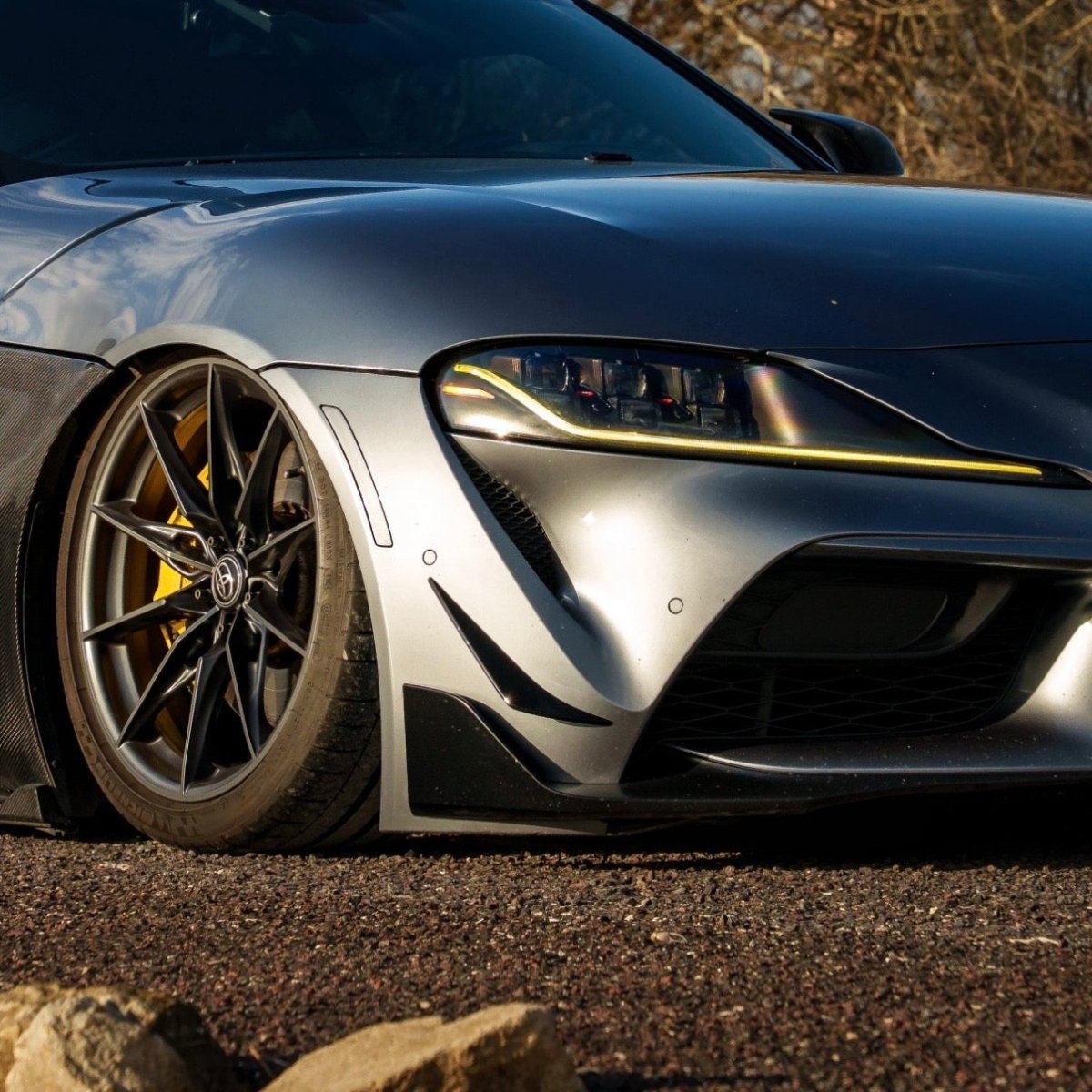 Front Bumper Canards for GR Supra (A90/91) - JDMuscleOEMPD-A90-FBC-SBSatin Black