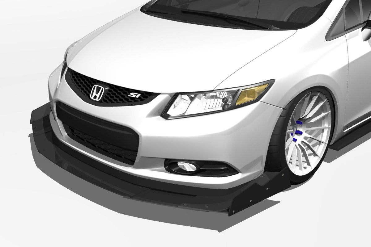 Front Splitter [12 - 13 Honda Civic Si Coupe] FG4 - JDMuscleSplittersku-15021961412643