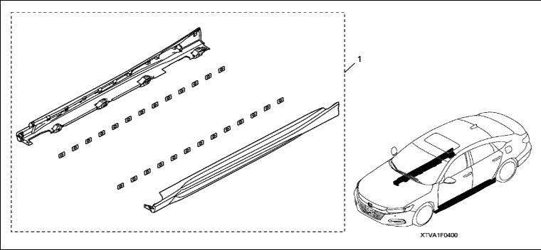 Genuine [18+Honda Accord] Side Underbody Spoiler (Side Skirt) - JDMuscleSide SkirtsHON08F04-TVA-110Platinum White Pearl