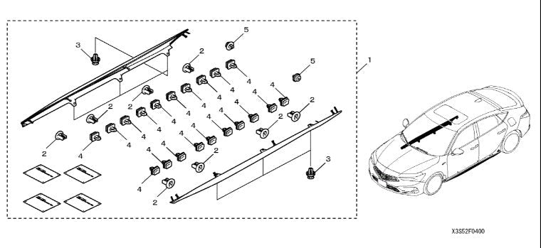 Genuine [23+ Acura Integra] Side Underbody Spoiler (Side Skirt) - JDMuscleSide SkirtsHON08F04-3S5-200