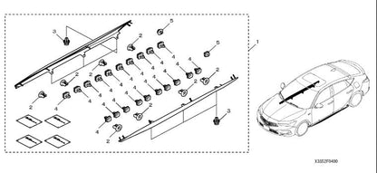 Genuine [23+ Acura Integra] Side Underbody Spoiler (Side Skirt) - JDMuscleSide SkirtsHON08F04-3S5-200