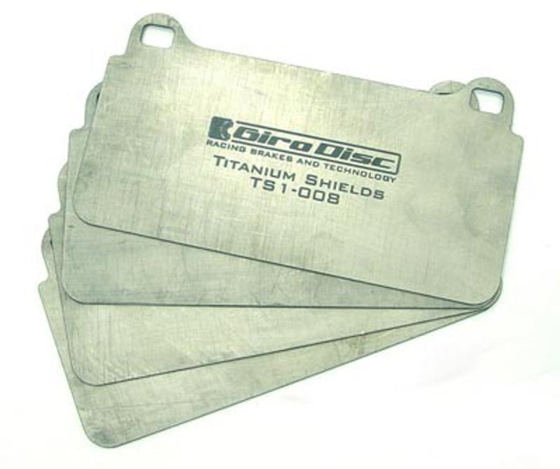 GiroDisc 2018+ WRX STI | Requires Trimmed Rear Pads Rear Titanium Pad Shields | TS - 6027 - 4 - JDMuscleBrake PadsgirTS-6027-4