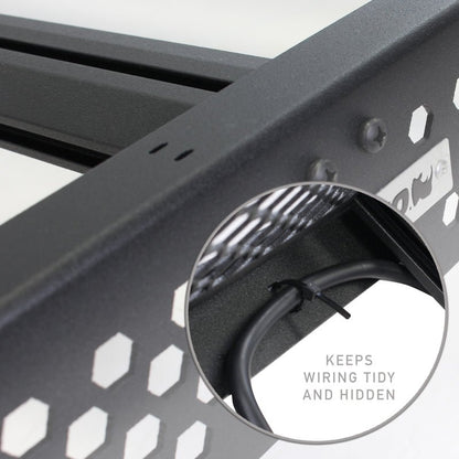 Go Rhino 24 - 25 Toyota Tacoma Double Cab Pickup Ceros Low Profile Roof Rack - Tex. Blk - JDMuscleSPKgor5933190T