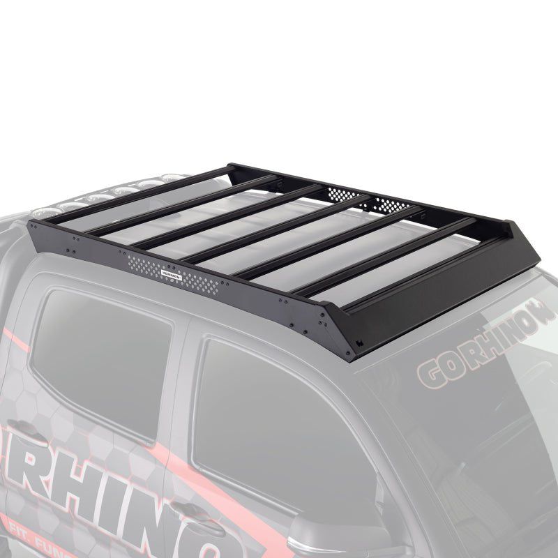 Go Rhino 24 - 25 Toyota Tacoma Double Cab Pickup Ceros Low Profile Roof Rack - Tex. Blk - JDMuscleSPKgor5933190T