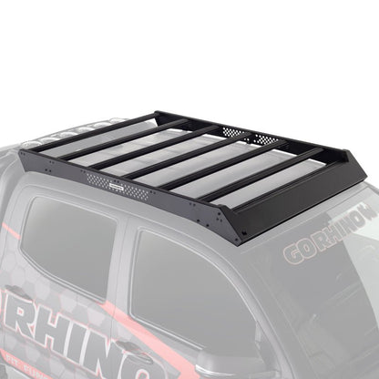 Go Rhino 24 - 25 Toyota Tacoma Double Cab Pickup Ceros Low Profile Roof Rack - Tex. Blk - JDMuscleSPKgor5933190T