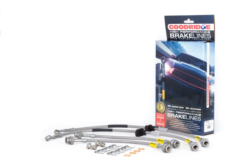 Goodridge [96-00 Civic] G-Stop Stainless Steel Brake Line Kit - Silver - JDMuscleBrake Linesgri20020
