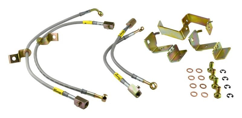 Goodridge G - STOP SS Braided Brake Line Kit for 2011 - 2013 Ford Mustang with ABS | gri12364 - JDMuscleSPK13523