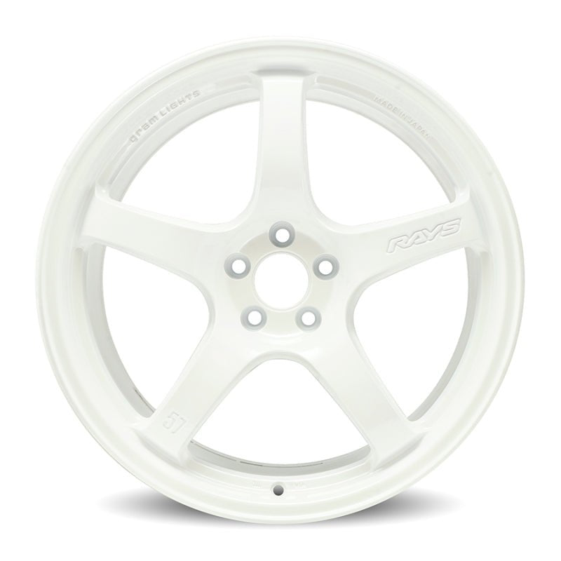Gram Lights 57CR 19x9.5 +25 5x114.3 Ceramic White Wheel - JDMuscleWheelsglsWGCR425EOXZ