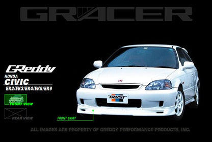 GReddy [99-00 Civic] Si Front Lip Spoiler - Black - JDMuscleSpoilers and Wingsgre17050042