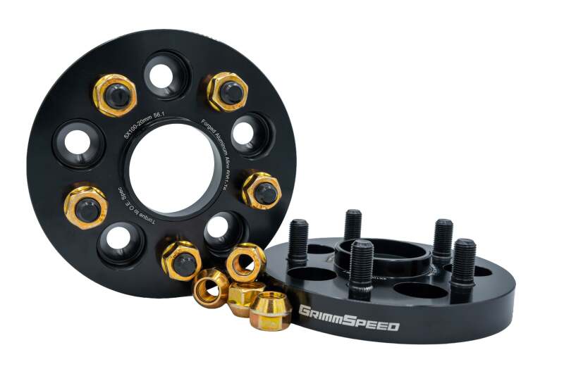 GrimmSpeed [02-14 WRX] 5x100 15mm Wheel Spacers, Pair - Black - JDMuscleWheel Spacers and AdaptersgrmGRM.1188.1.0