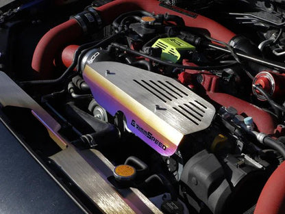 GrimmSpeed [02–14 WRX/04–21 STI EJ Engines] Titanium Alternator Shroud - JDMusclePulleysGRM.1065.1.TI