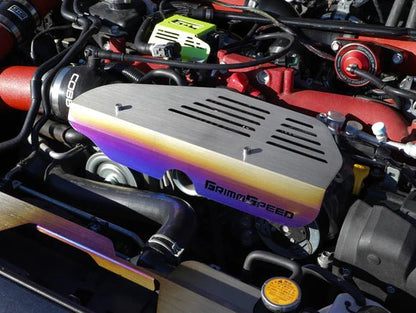 GrimmSpeed [02–14 WRX/04–21 STI EJ Engines] Titanium Alternator Shroud - JDMusclePulleysGRM.1065.1.TI