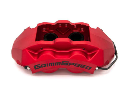 GrimmSpeed [02-21 WRX / 04-21 WRX STI] 4-Piston Brake Caliper Kit for 340mm Rotor - Red - JDMuscleCalipersgrmGRM.1170.1.RED