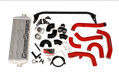 GrimmSpeed 15-21 STI Front Mount Intercooler Kit - Silver Core with Red Piping | 090236