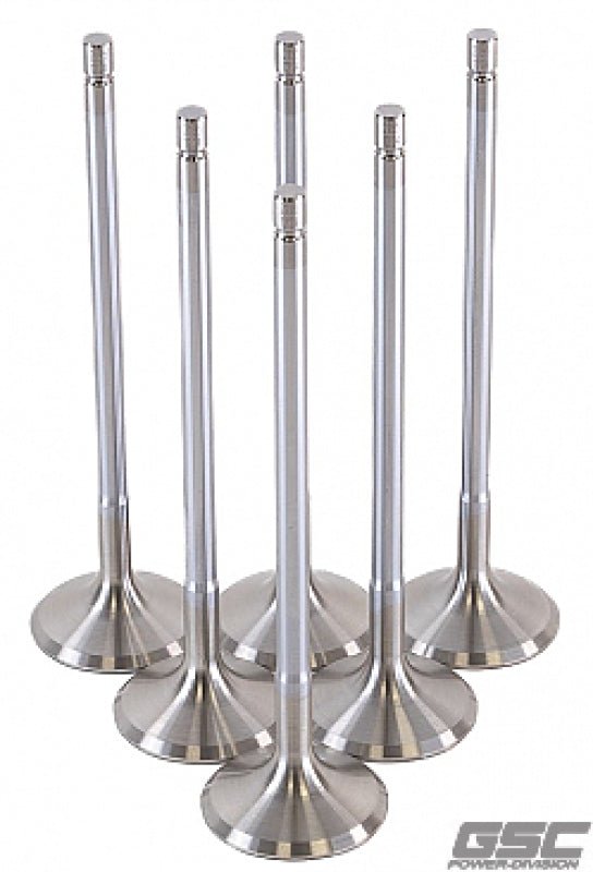 GSC Power Division Toyota G16E - GTS 32mm Chrome Polished Exhaust Valve Set of 6 | gsc2195 - 6 - JDMuscleSPK837128