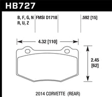 Hawk Performance DTC - 30 Rear Race Brake Pads for Chevrolet Corvette and Camaro | hawkHB727W.592 - JDMuscleSPK377086