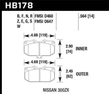 Hawk Performance DTC - 60 High Performance Street Brake Pads for Nissan 300ZX and Subaru WRX | hawkHB178G.564 - JDMuscleSPK241834
