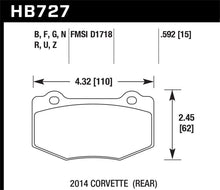 Hawk Performance DTC - 60 Rear Brake Pads for Chevrolet Corvette and Camaro | hawkHB727G.592 - JDMuscleSPK4358693