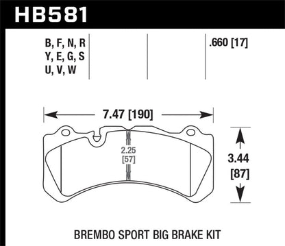 Hawk Performance DTC - 70 High Performance Street Brake Pads for 2018 Volvo S60 with Brembo Calipers | hawkHB581U.660 - JDMuscleSPK251393