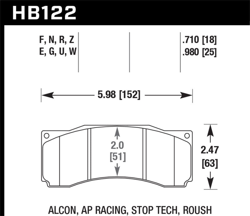 Hawk Performance HPS 5.0 Front Brake Pads for 2007 Ford Mustang Saleen S281 Extreme | hawkHB122B.710 - JDMuscleSPK119135