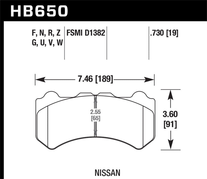 Hawk Performance HPS 5.0 Front Brake Pads for Nissan GT - R (2011 - 2014) | hawkHB650B.730 - JDMuscleSPK118848