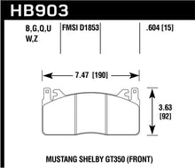 Hawk Performance HPS HP Plus Front Brake Pads for Ford Mustang Shelby GT350 (Part HB903N.604) | hawkHB903N.604 - JDMuscleSPK317422