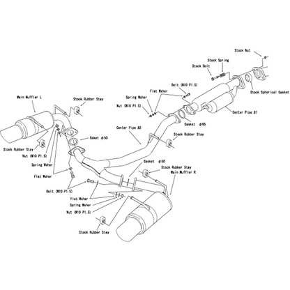 HKS 2022+BRZ/GR86 Hi-Power Muffler SPEC-L | 32016-BT004 - JDMuscleMufflershks32016-BT004