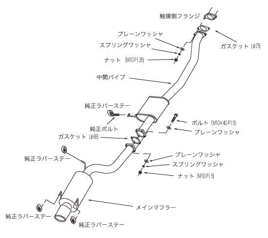 HKS [89-94 Skyline GT-R] Silent Hi-Power Exhaust - JDMuscleCat Back Exhaust Systemhks31019-AN011