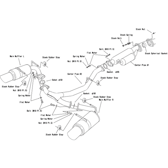 HKS 2022+BRZ/GR86 Hi-Power Muffler SPEC-L | 32016-BT004