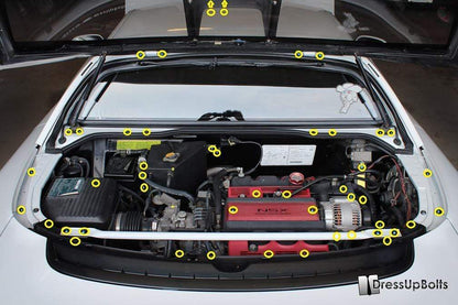Honda NSX (1990 - 2005) Titanium Engine Bay Kit - JDMuscleHardware KitsHON-032-Ti-BLKBlack