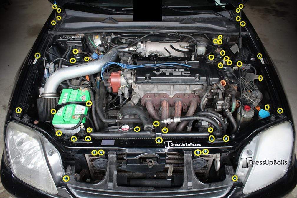 Honda Prelude (1997 - 2001) Titanium Ti Engine Bay Kit - JDMuscleHardware KitsHON-034-Ti-SLKOil Slick
