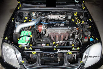 Honda Prelude (1997 - 2001) Titanium Ti Engine Bay Kit - JDMuscleHardware KitsHON-034-Ti-SLKOil Slick