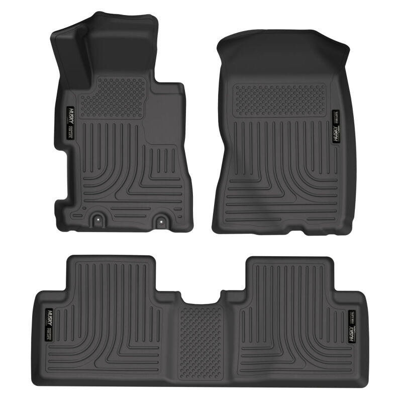 Husky Liners [06-11 Civic] WeatherBeater Front and 2nd Seat Floor Liners - Black - JDMuscleFloor Matshsl98411