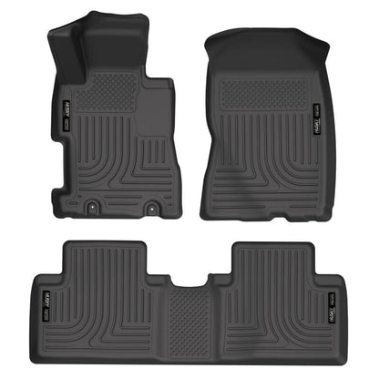 Husky Liners [06-11 Civic] WeatherBeater Front and 2nd Seat Floor Liners - Black - JDMuscleFloor Matshsl98411