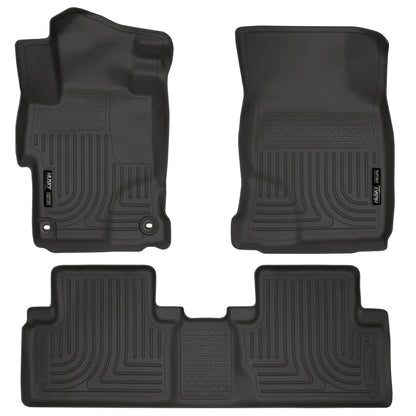 Husky Liners [14-15 Civic] WeatherBeater Front and 2nd Seat Floor Liners - Black - JDMuscleFloor Matshsl99441