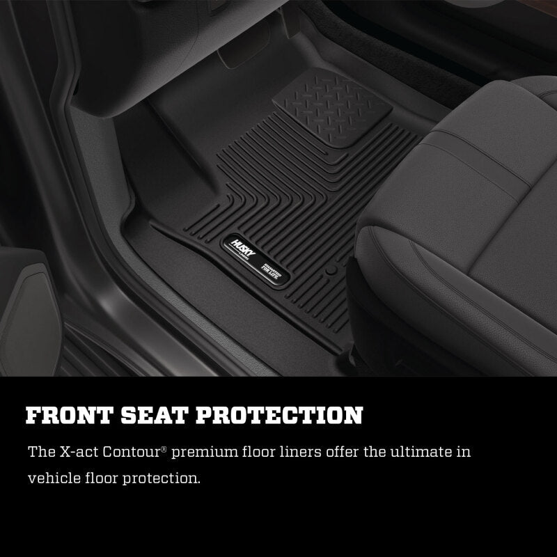 Husky Liners 2024 Toyota Tacoma Crew Cab X - act Contour Front Floor Liner in Black | hsl54581 - JDMuscleSPK753228