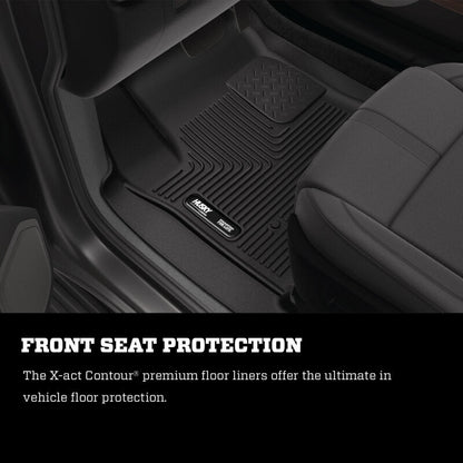 Husky Liners 2024 Toyota Tacoma Crew Cab X - act Contour Front Floor Liner in Black | hsl54581 - JDMuscleSPK753228