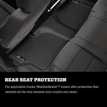 Husky Liners 2024 Toyota Tacoma Double Cab WeatherBeater 2nd Row Black Floor Liners | hsl14921 - JDMuscleSPK802804
